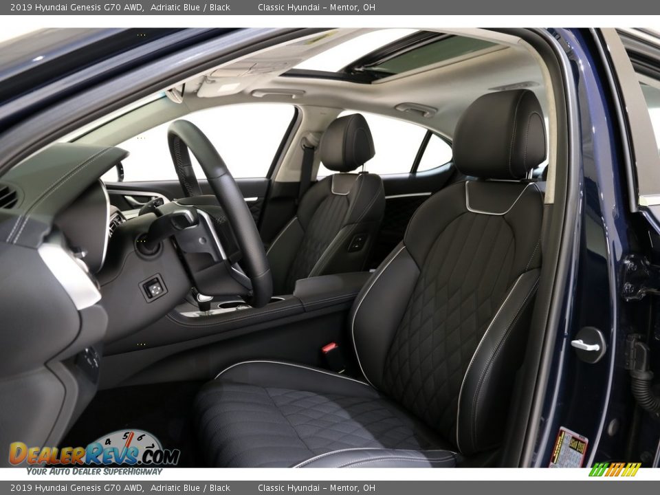 Front Seat of 2019 Hyundai Genesis G70 AWD Photo #7