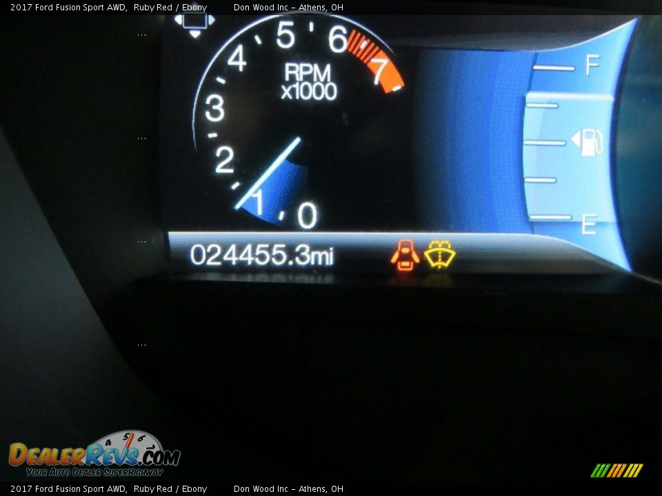 2017 Ford Fusion Sport AWD Ruby Red / Ebony Photo #28
