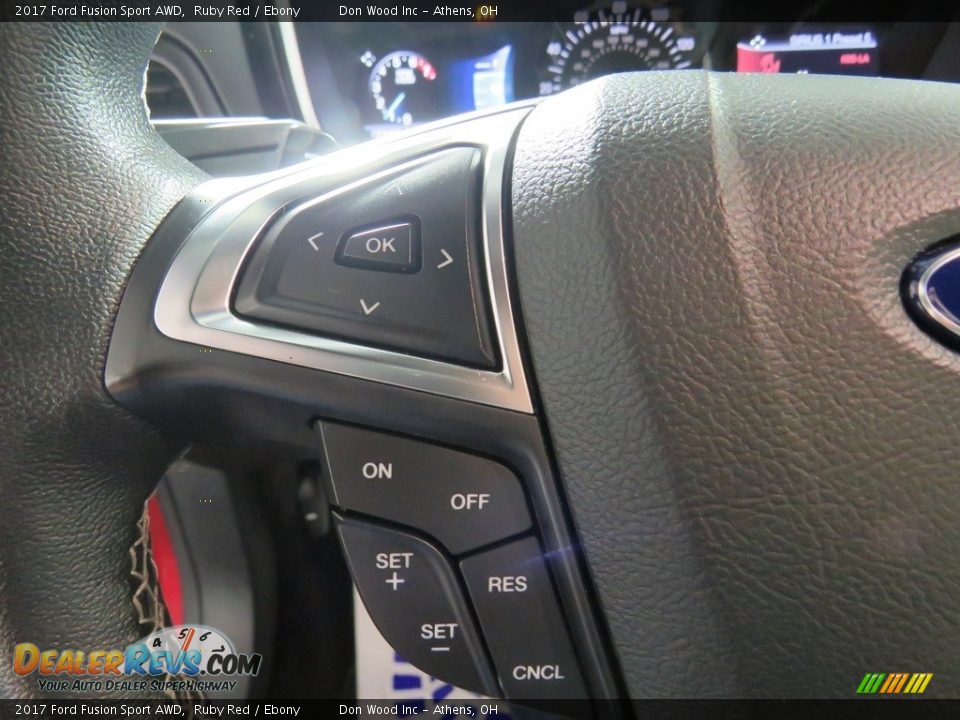 2017 Ford Fusion Sport AWD Ruby Red / Ebony Photo #31
