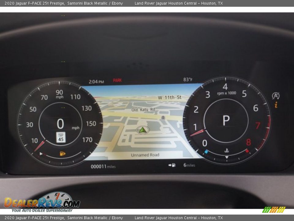 2020 Jaguar F-PACE 25t Prestige Santorini Black Metallic / Ebony Photo #15