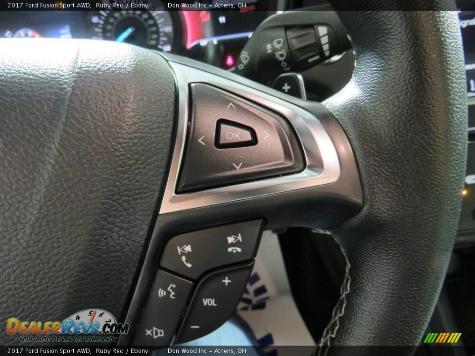 2017 Ford Fusion Sport AWD Ruby Red / Ebony Photo #32