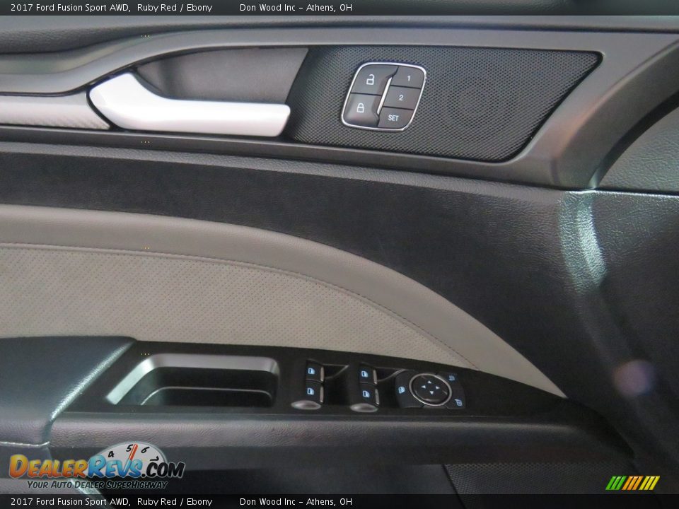 2017 Ford Fusion Sport AWD Ruby Red / Ebony Photo #34