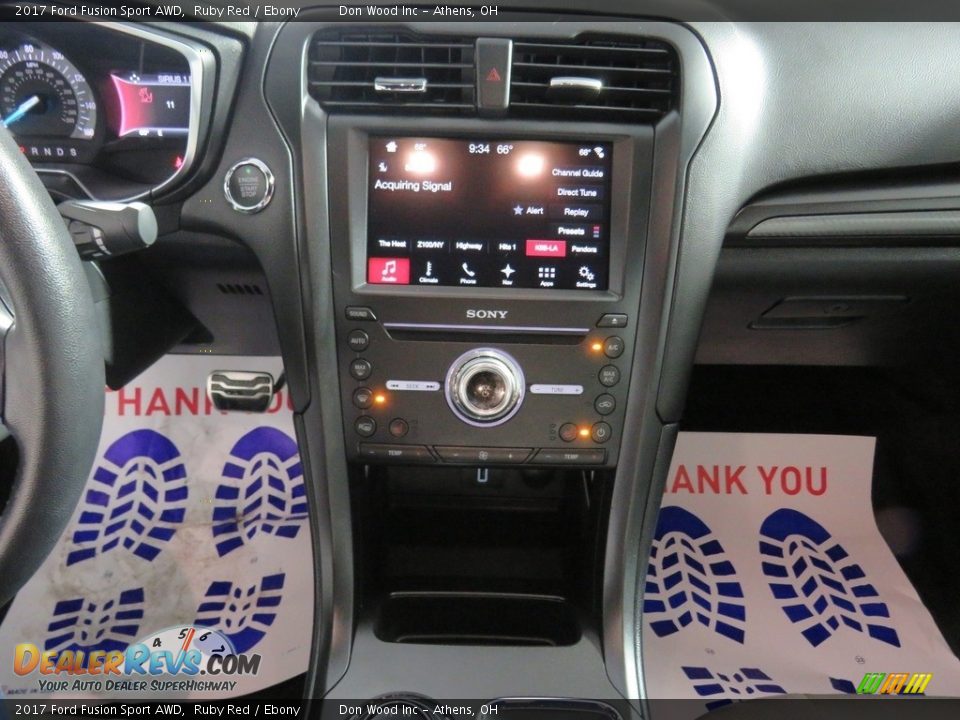 2017 Ford Fusion Sport AWD Ruby Red / Ebony Photo #35