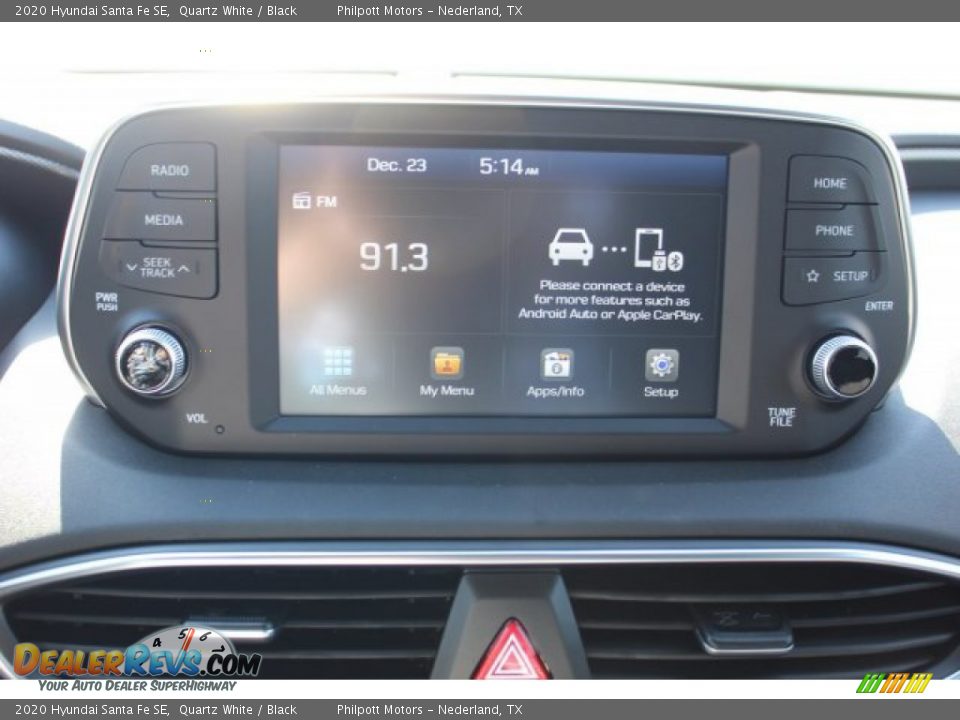 2020 Hyundai Santa Fe SE Quartz White / Black Photo #15
