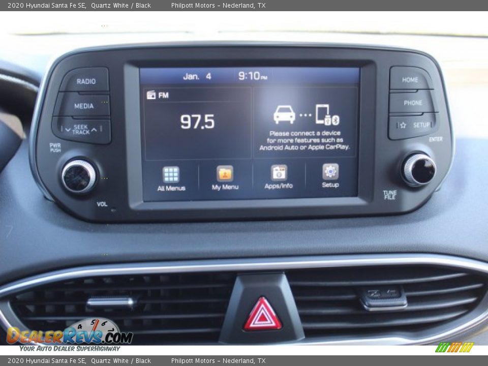 2020 Hyundai Santa Fe SE Quartz White / Black Photo #15