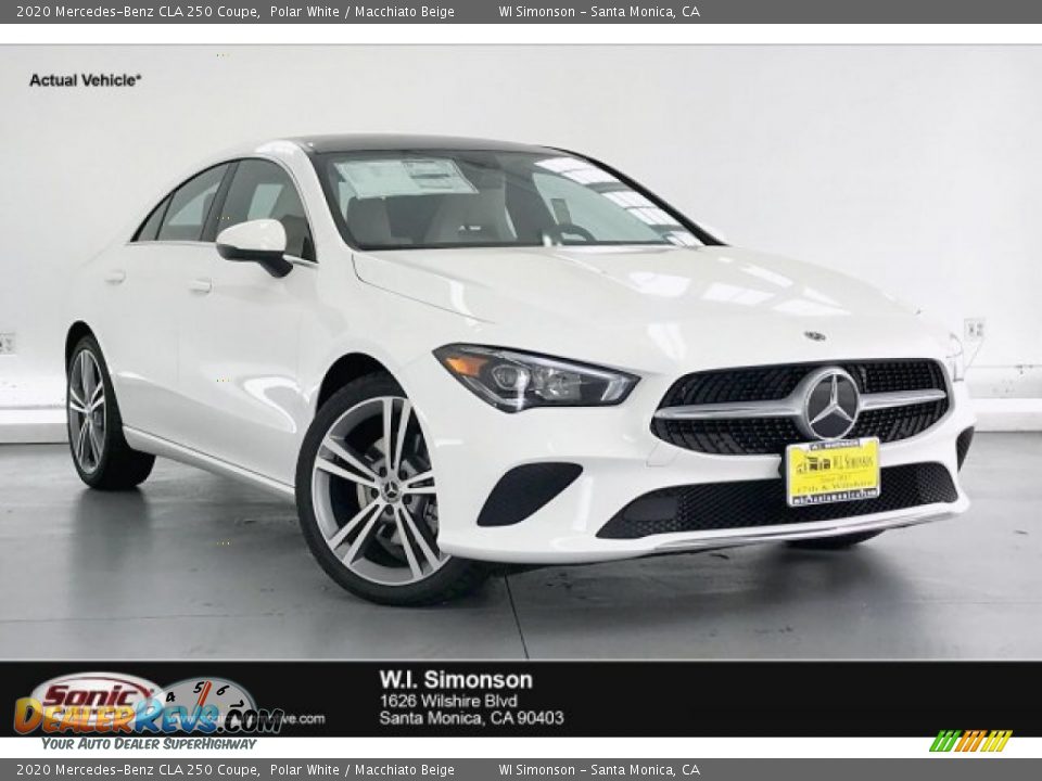 2020 Mercedes-Benz CLA 250 Coupe Polar White / Macchiato Beige Photo #1