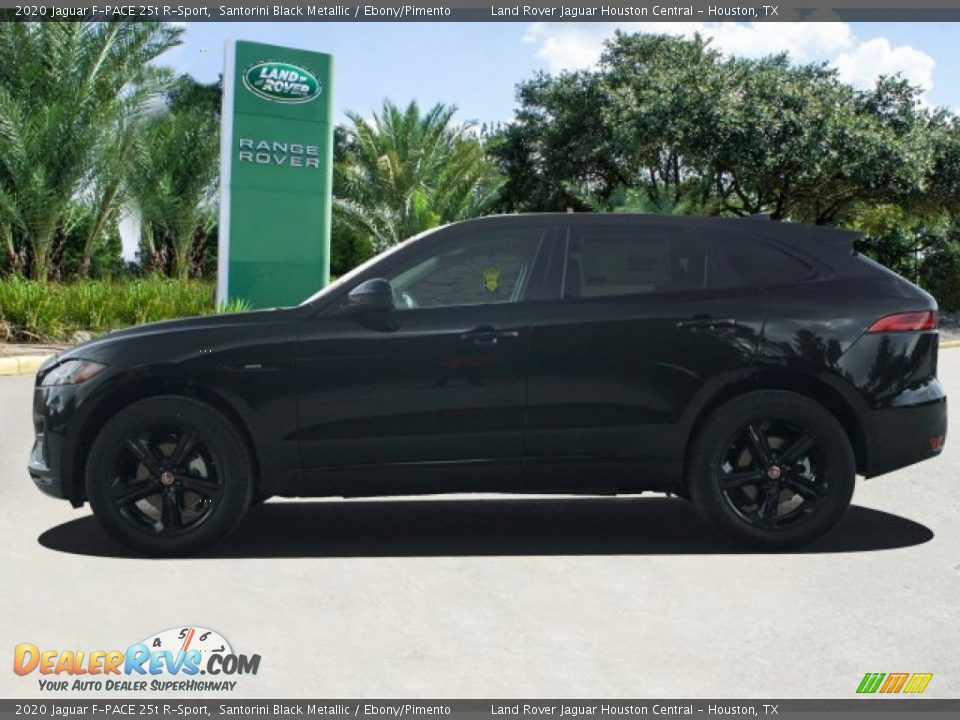 2020 Jaguar F-PACE 25t R-Sport Santorini Black Metallic / Ebony/Pimento Photo #2