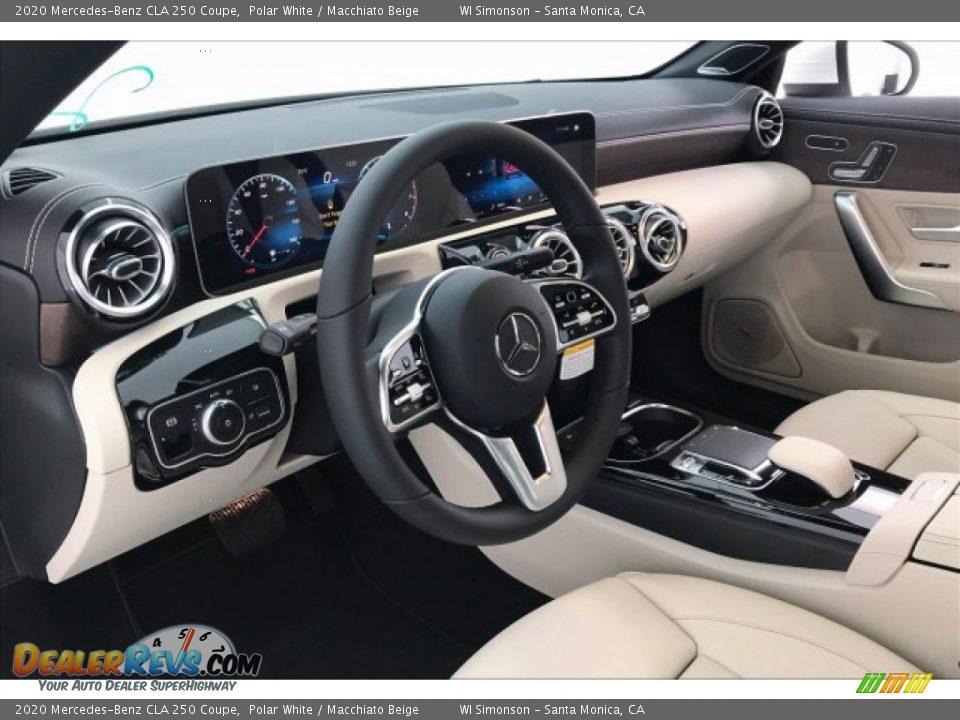 2020 Mercedes-Benz CLA 250 Coupe Polar White / Macchiato Beige Photo #4