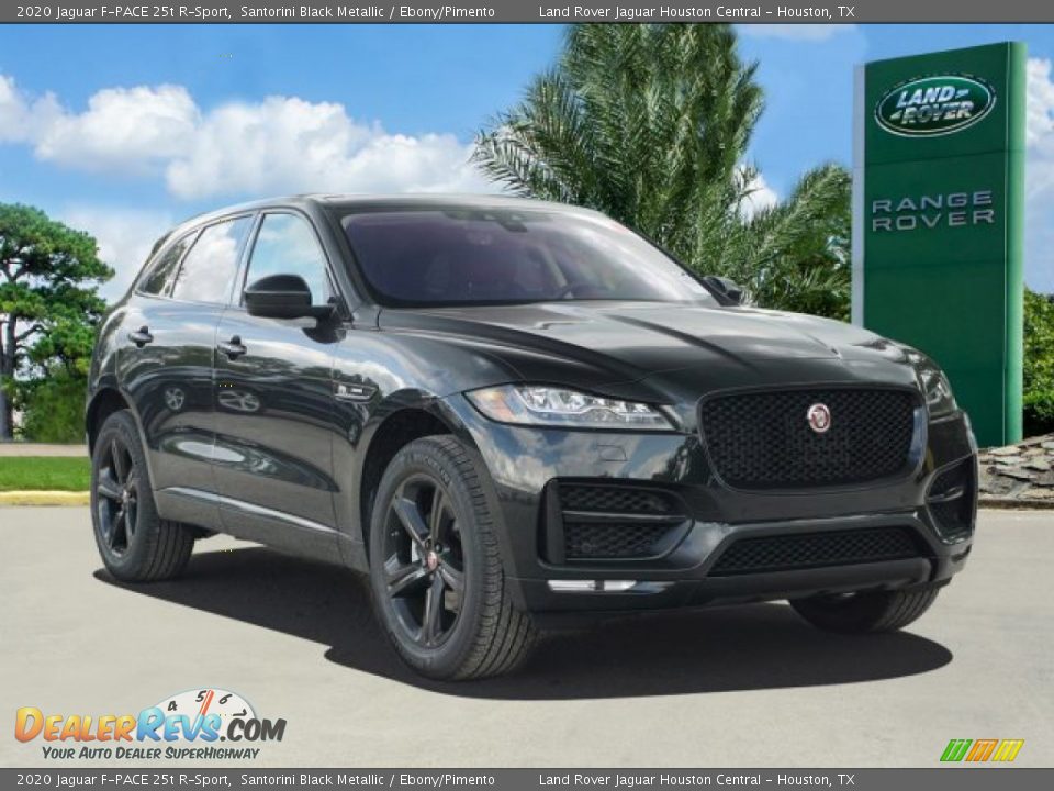 2020 Jaguar F-PACE 25t R-Sport Santorini Black Metallic / Ebony/Pimento Photo #5