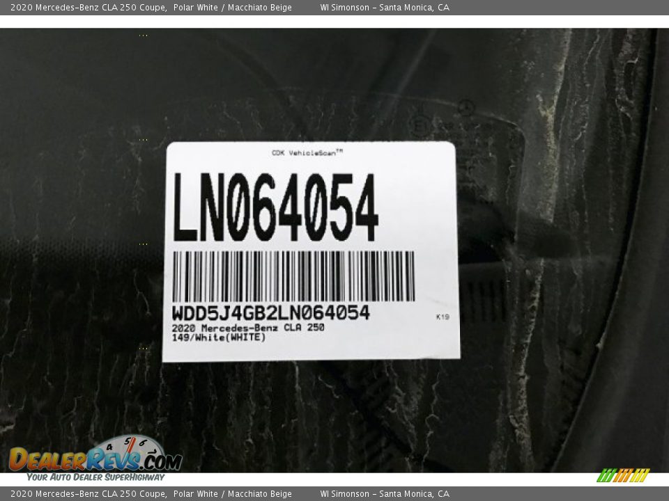 2020 Mercedes-Benz CLA 250 Coupe Polar White / Macchiato Beige Photo #11