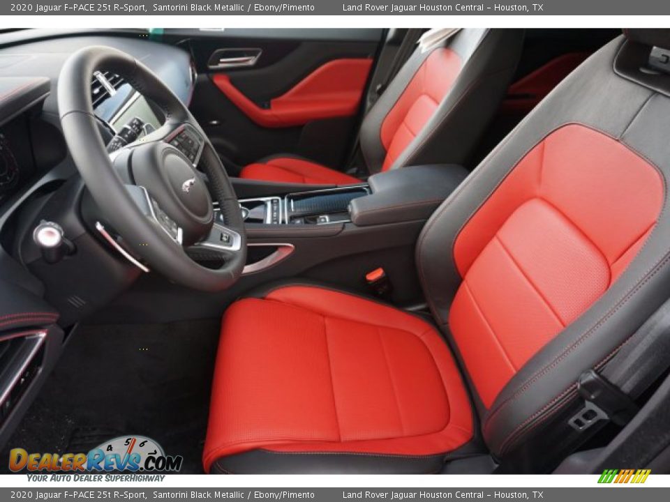 Ebony/Pimento Interior - 2020 Jaguar F-PACE 25t R-Sport Photo #12