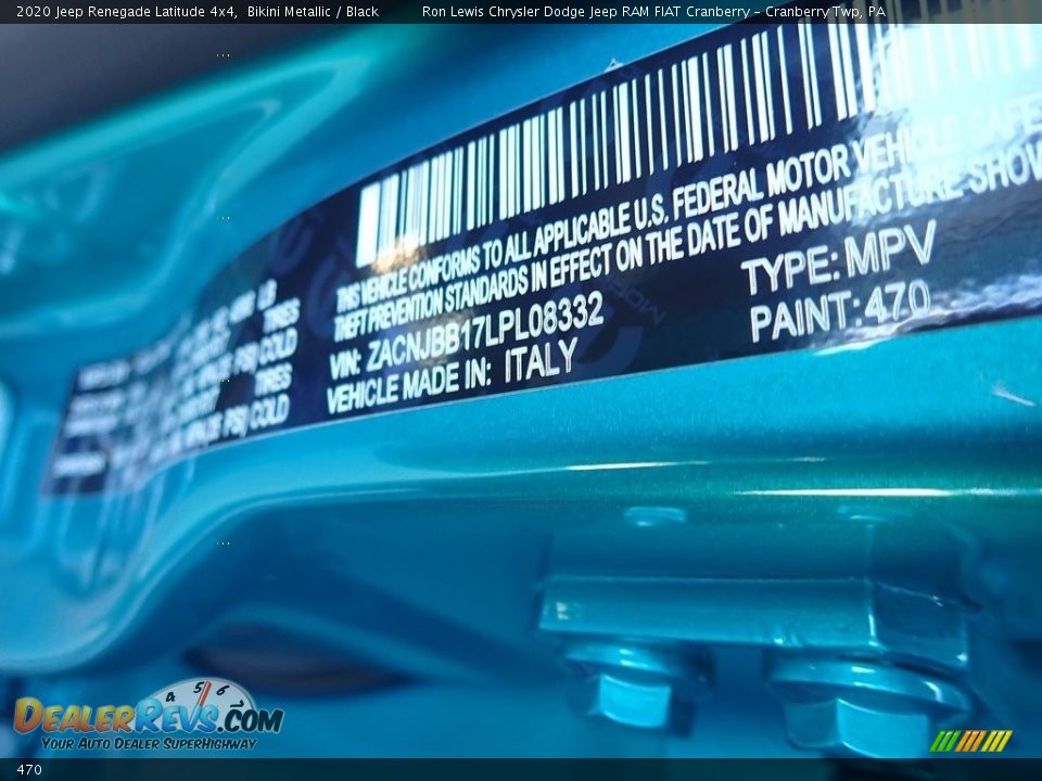 Jeep Color Code 470 Bikini Metallic