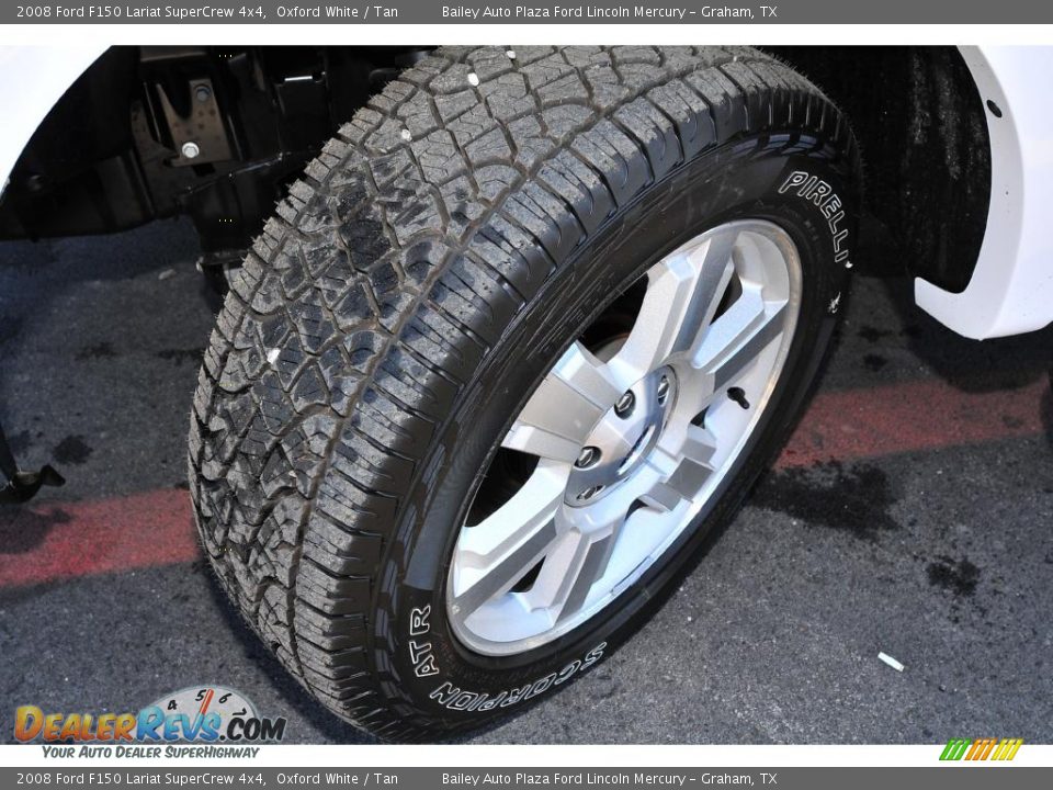 2008 Ford F150 Lariat SuperCrew 4x4 Oxford White / Tan Photo #10