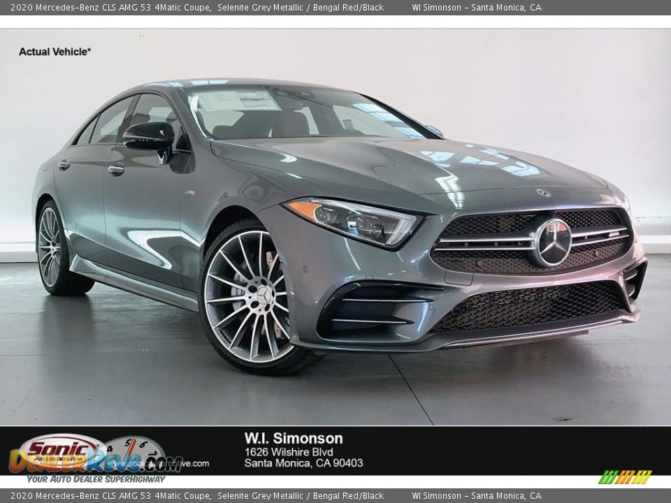 2020 Mercedes-Benz CLS AMG 53 4Matic Coupe Selenite Grey Metallic / Bengal Red/Black Photo #1