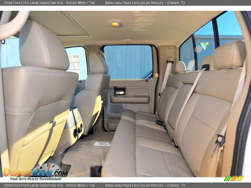 2008 Ford F150 Lariat SuperCrew 4x4 Oxford White / Tan Photo #12