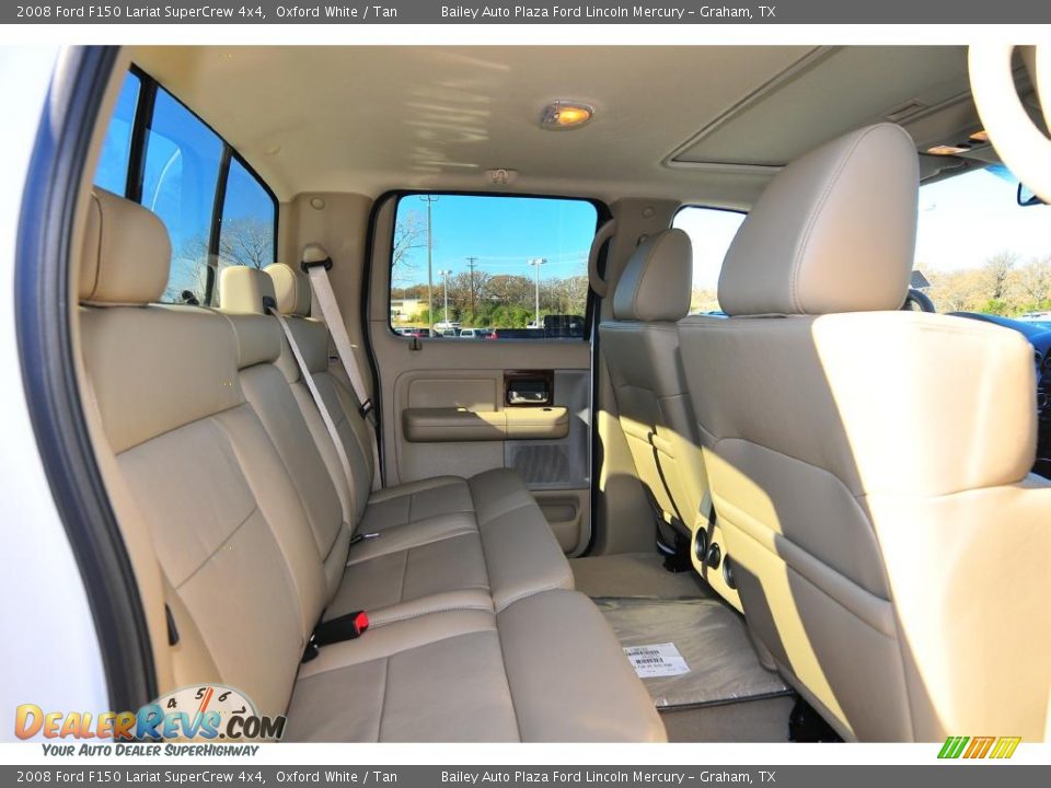 2008 Ford F150 Lariat SuperCrew 4x4 Oxford White / Tan Photo #13