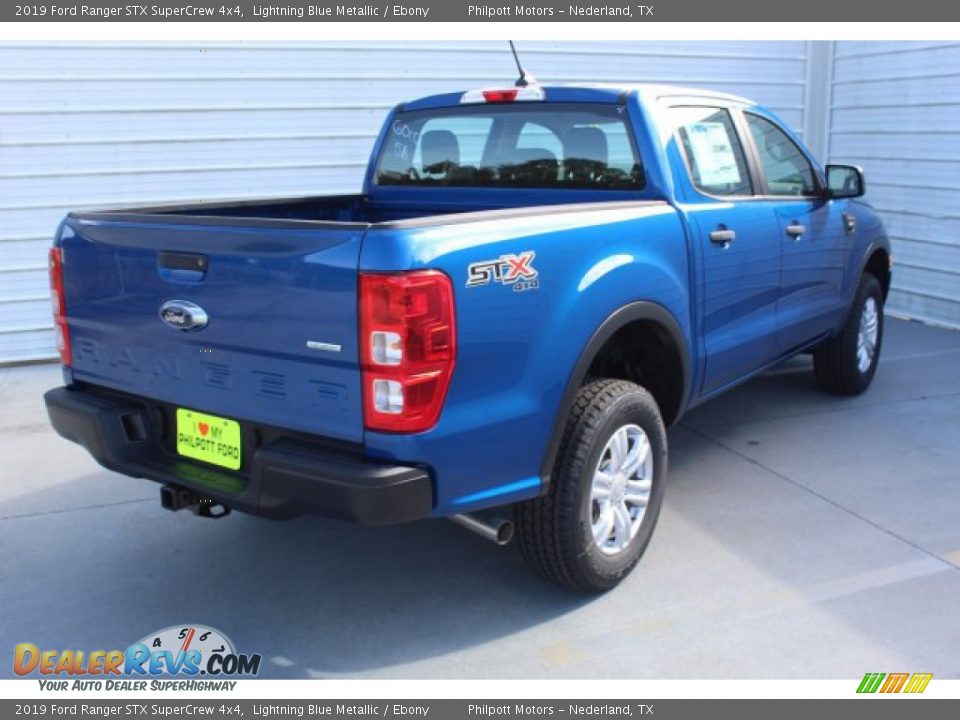 2019 Ford Ranger STX SuperCrew 4x4 Lightning Blue Metallic / Ebony Photo #7