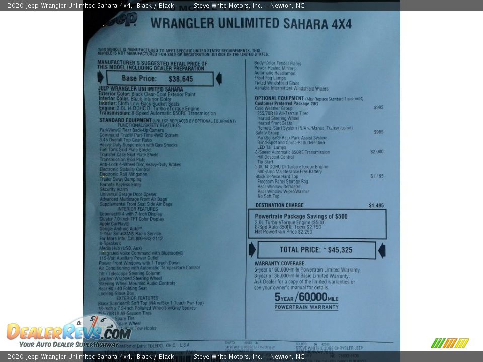 2020 Jeep Wrangler Unlimited Sahara 4x4 Black / Black Photo #30