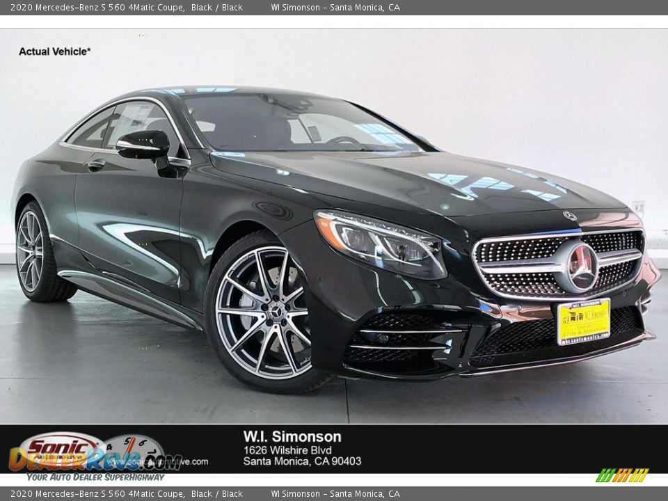 2020 Mercedes-Benz S 560 4Matic Coupe Black / Black Photo #1