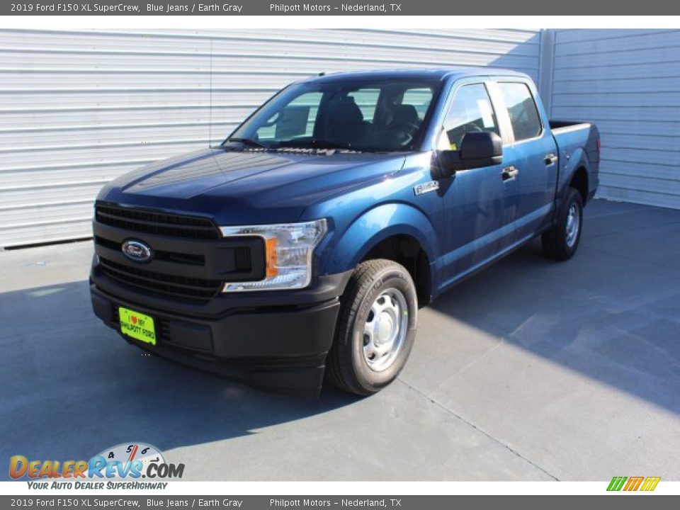 2019 Ford F150 XL SuperCrew Blue Jeans / Earth Gray Photo #4