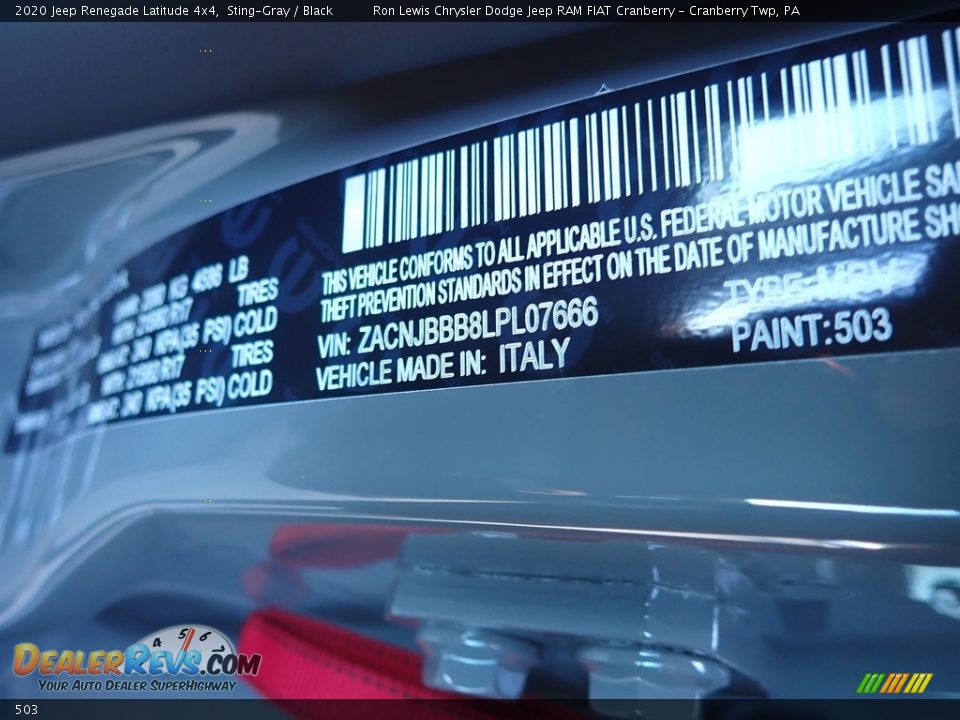 Jeep Color Code 503 Sting-Gray