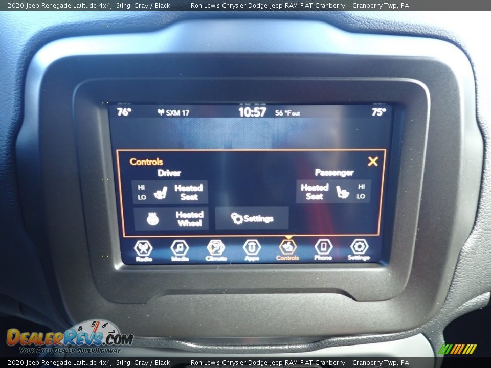 2020 Jeep Renegade Latitude 4x4 Sting-Gray / Black Photo #16