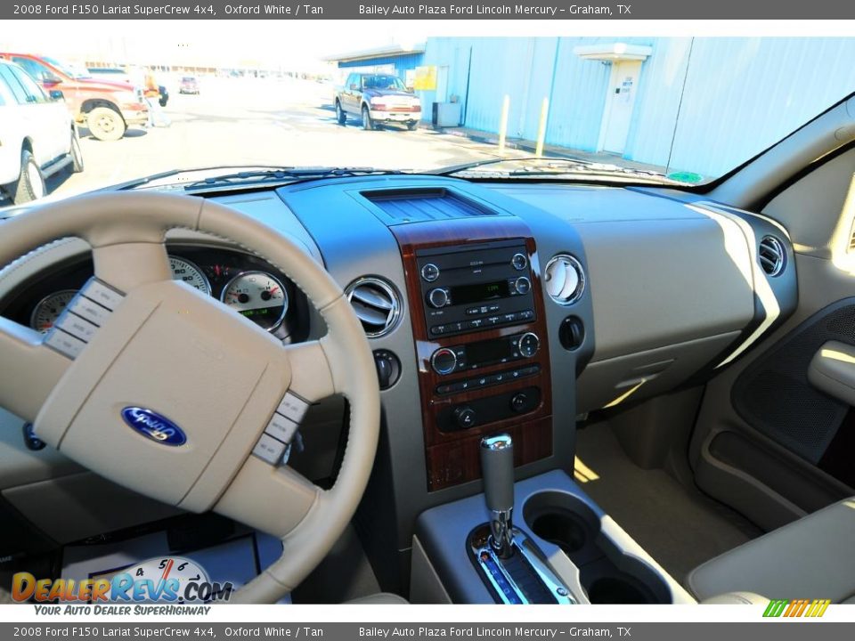 2008 Ford F150 Lariat SuperCrew 4x4 Oxford White / Tan Photo #16