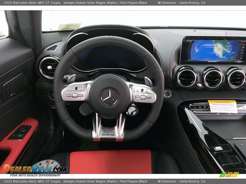 2020 Mercedes-Benz AMG GT Coupe designo Iridium Silver Magno (Matte) / Red Pepper/Black Photo #4