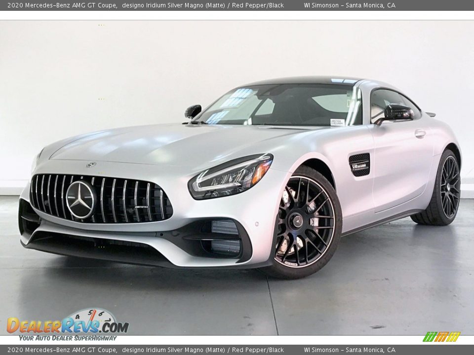 2020 Mercedes-Benz AMG GT Coupe designo Iridium Silver Magno (Matte) / Red Pepper/Black Photo #12