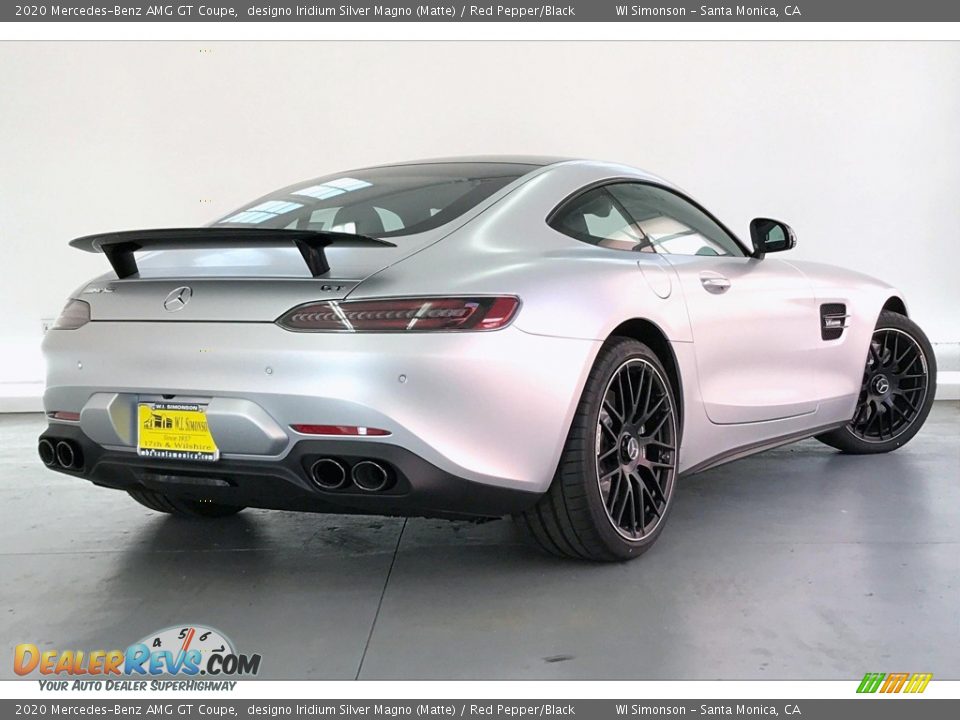 2020 Mercedes-Benz AMG GT Coupe designo Iridium Silver Magno (Matte) / Red Pepper/Black Photo #14