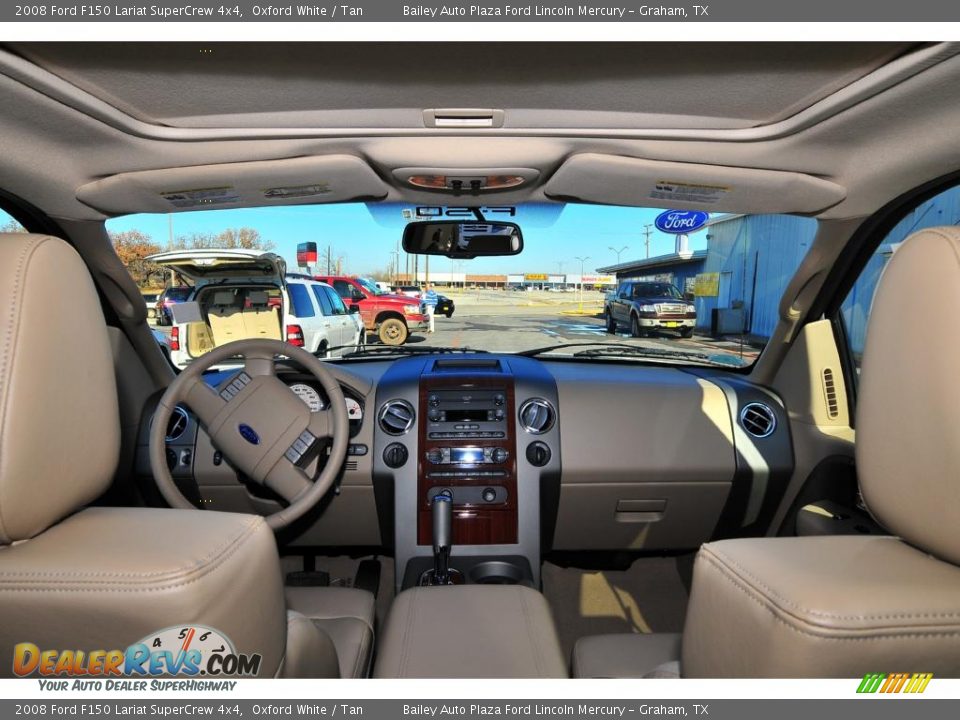 2008 Ford F150 Lariat SuperCrew 4x4 Oxford White / Tan Photo #18