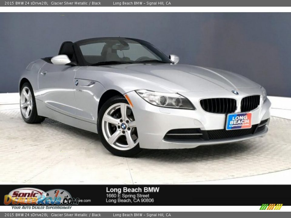 2015 BMW Z4 sDrive28i Glacier Silver Metallic / Black Photo #1