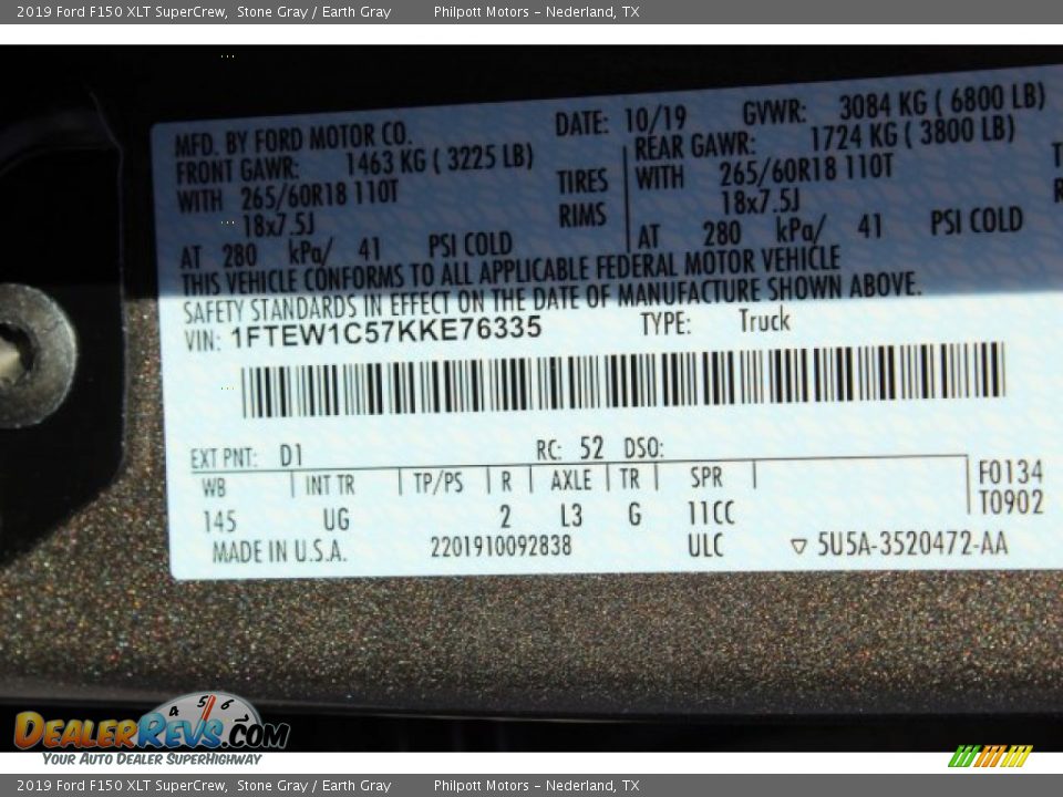 2019 Ford F150 XLT SuperCrew Stone Gray / Earth Gray Photo #23