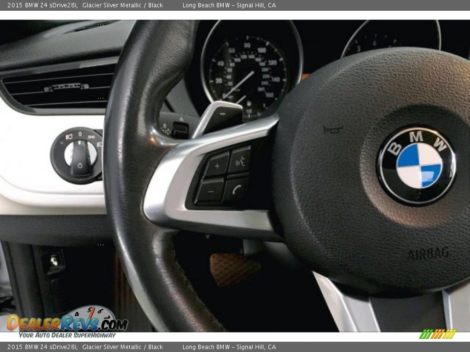 2015 BMW Z4 sDrive28i Glacier Silver Metallic / Black Photo #13