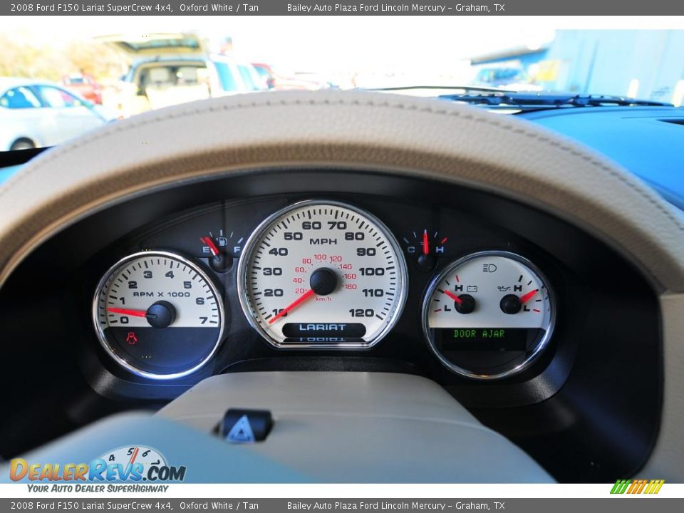 2008 Ford F150 Lariat SuperCrew 4x4 Oxford White / Tan Photo #21