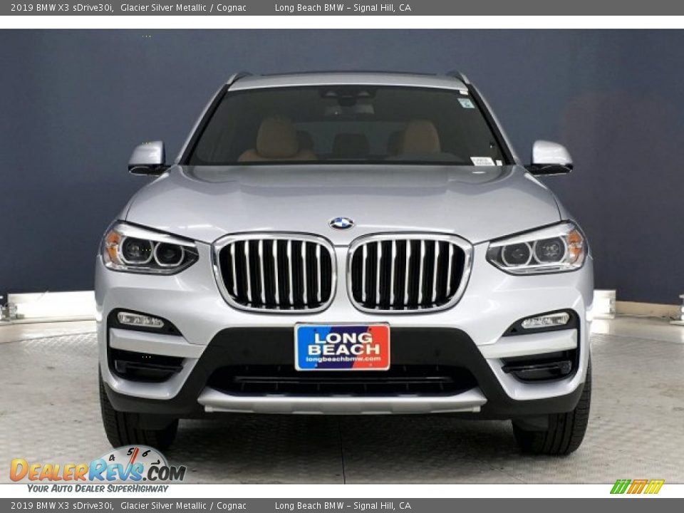 2019 BMW X3 sDrive30i Glacier Silver Metallic / Cognac Photo #2