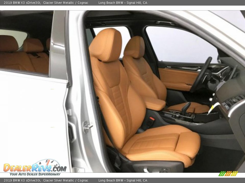 2019 BMW X3 sDrive30i Glacier Silver Metallic / Cognac Photo #6