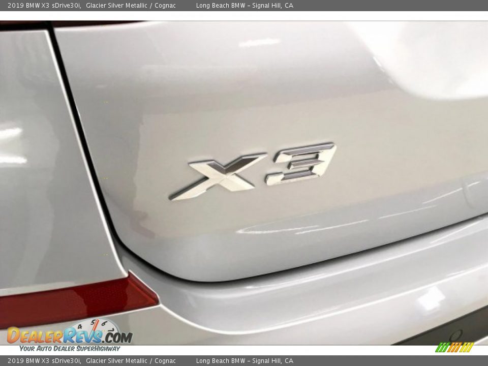 2019 BMW X3 sDrive30i Glacier Silver Metallic / Cognac Photo #7