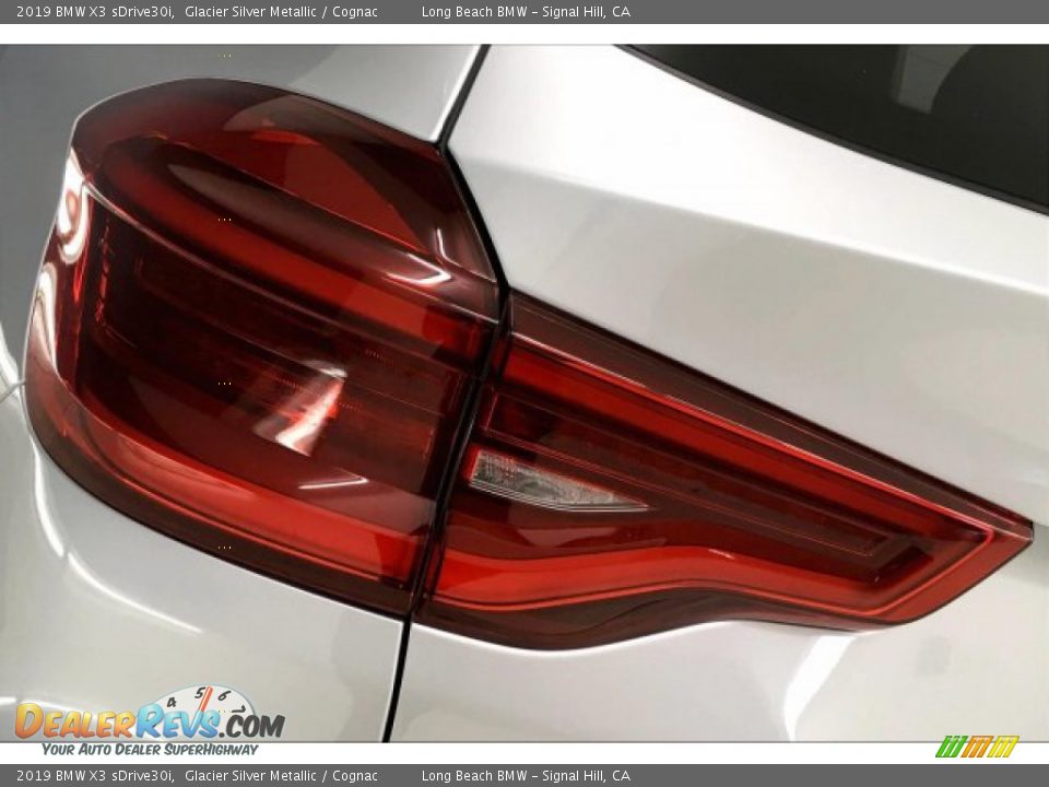 2019 BMW X3 sDrive30i Glacier Silver Metallic / Cognac Photo #22