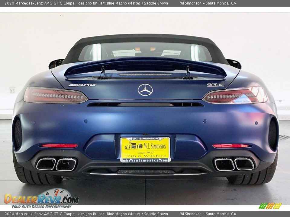 2020 Mercedes-Benz AMG GT C Coupe designo Brilliant Blue Magno (Matte) / Saddle Brown Photo #3