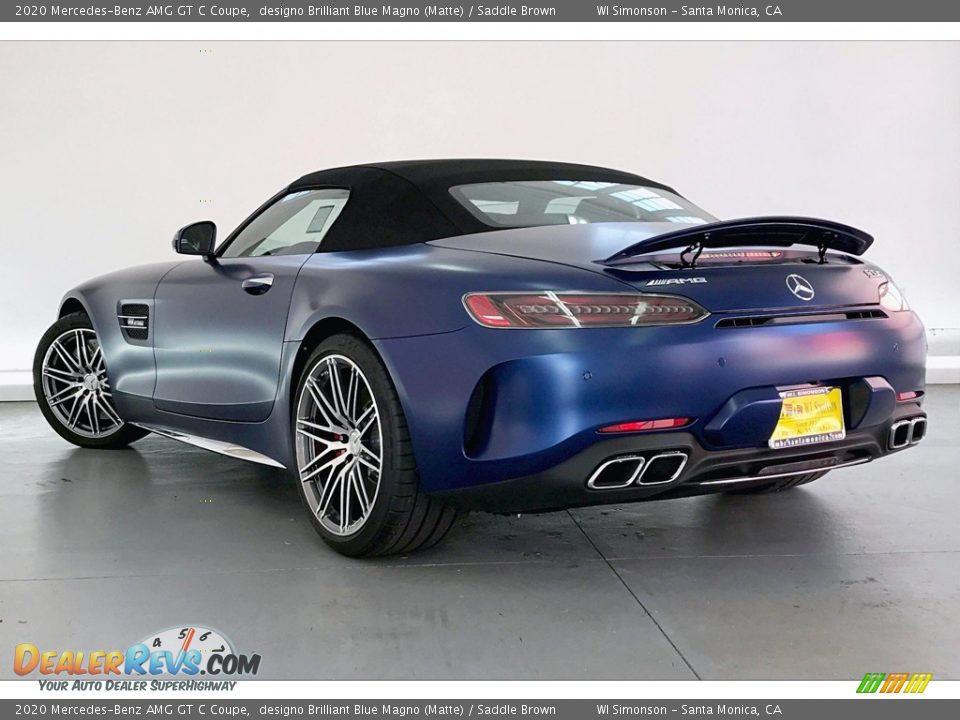 2020 Mercedes-Benz AMG GT C Coupe designo Brilliant Blue Magno (Matte) / Saddle Brown Photo #10