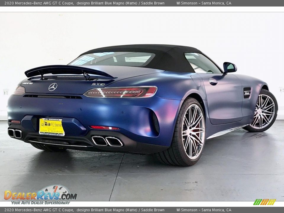 2020 Mercedes-Benz AMG GT C Coupe designo Brilliant Blue Magno (Matte) / Saddle Brown Photo #14