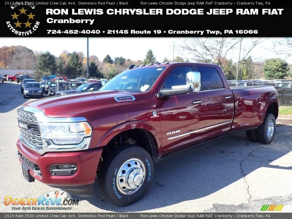 2019 Ram 3500 Limited Crew Cab 4x4 Delmonico Red Pearl / Black Photo #1