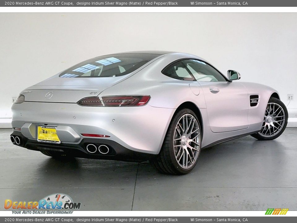 2020 Mercedes-Benz AMG GT Coupe designo Iridium Silver Magno (Matte) / Red Pepper/Black Photo #14