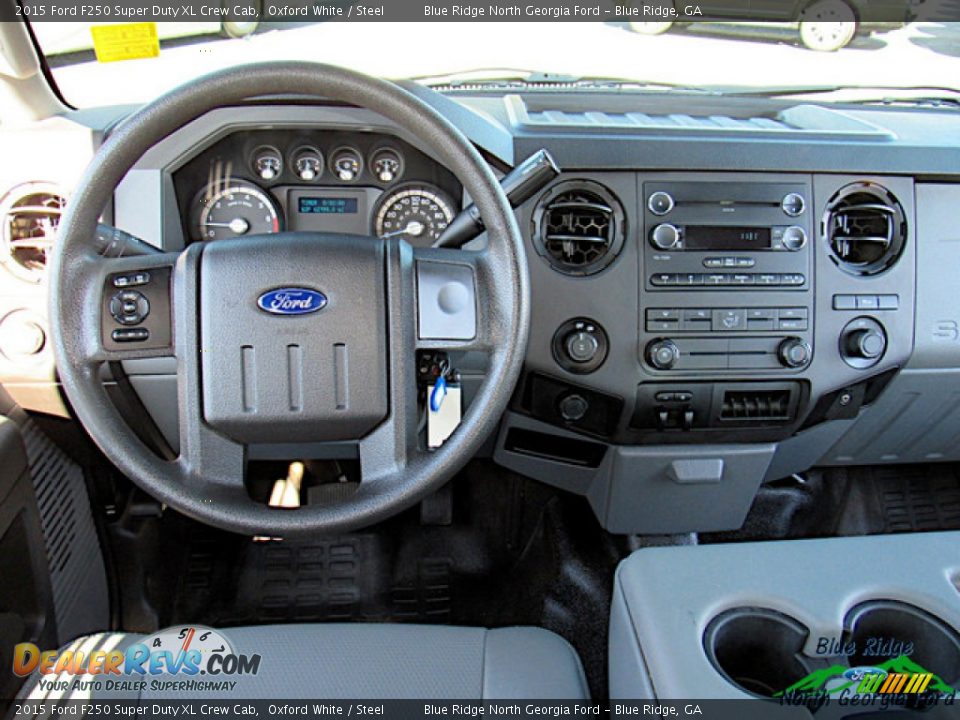 2015 Ford F250 Super Duty XL Crew Cab Oxford White / Steel Photo #12