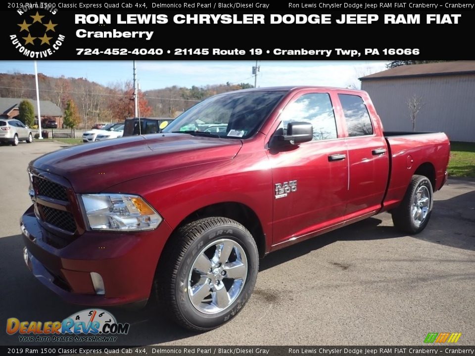 2019 Ram 1500 Classic Express Quad Cab 4x4 Delmonico Red Pearl / Black/Diesel Gray Photo #1
