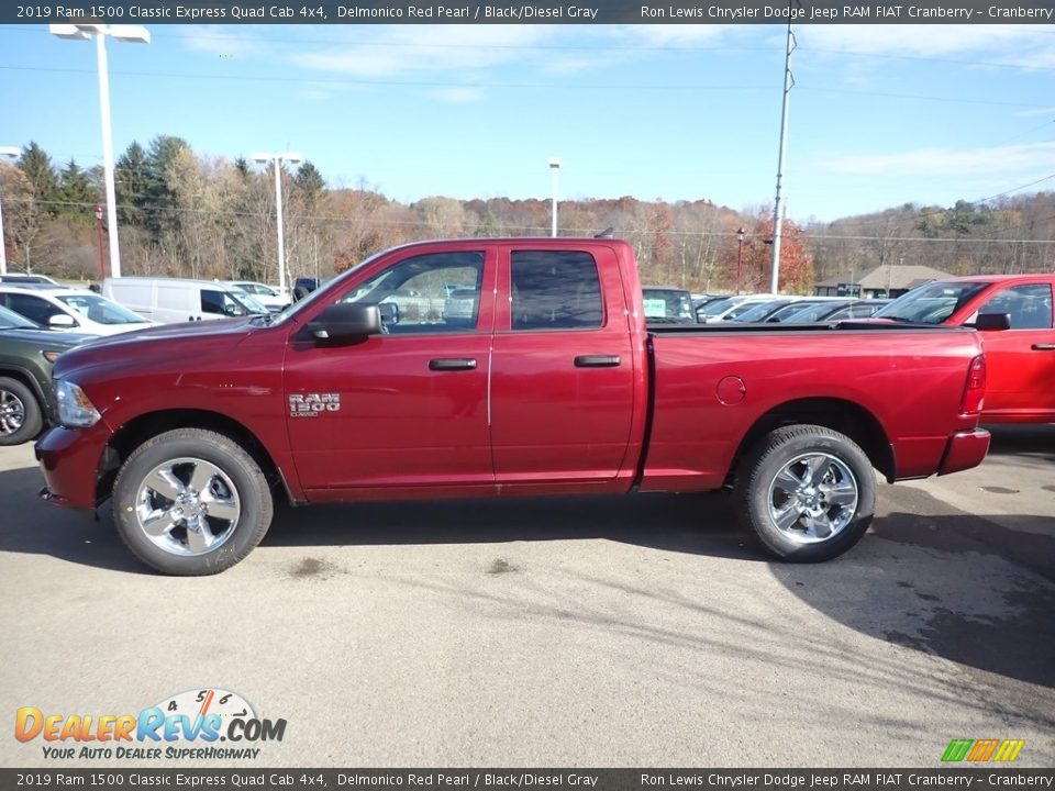 2019 Ram 1500 Classic Express Quad Cab 4x4 Delmonico Red Pearl / Black/Diesel Gray Photo #2