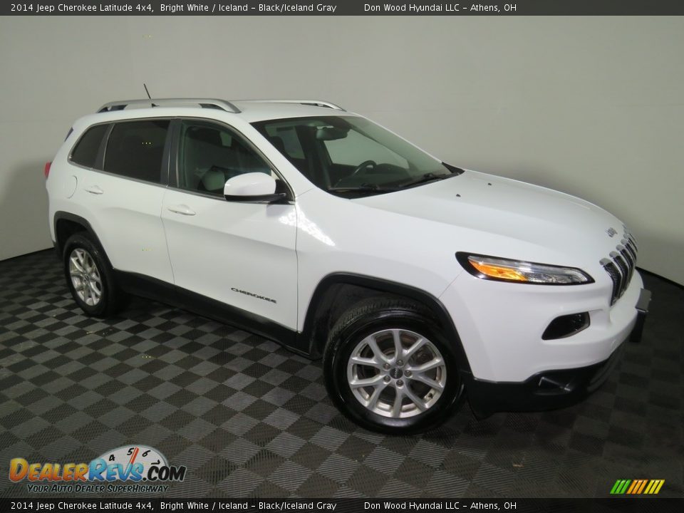 2014 Jeep Cherokee Latitude 4x4 Bright White / Iceland - Black/Iceland Gray Photo #2