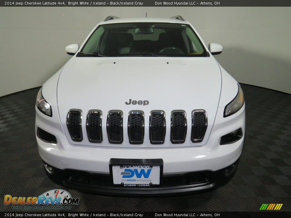 2014 Jeep Cherokee Latitude 4x4 Bright White / Iceland - Black/Iceland Gray Photo #4