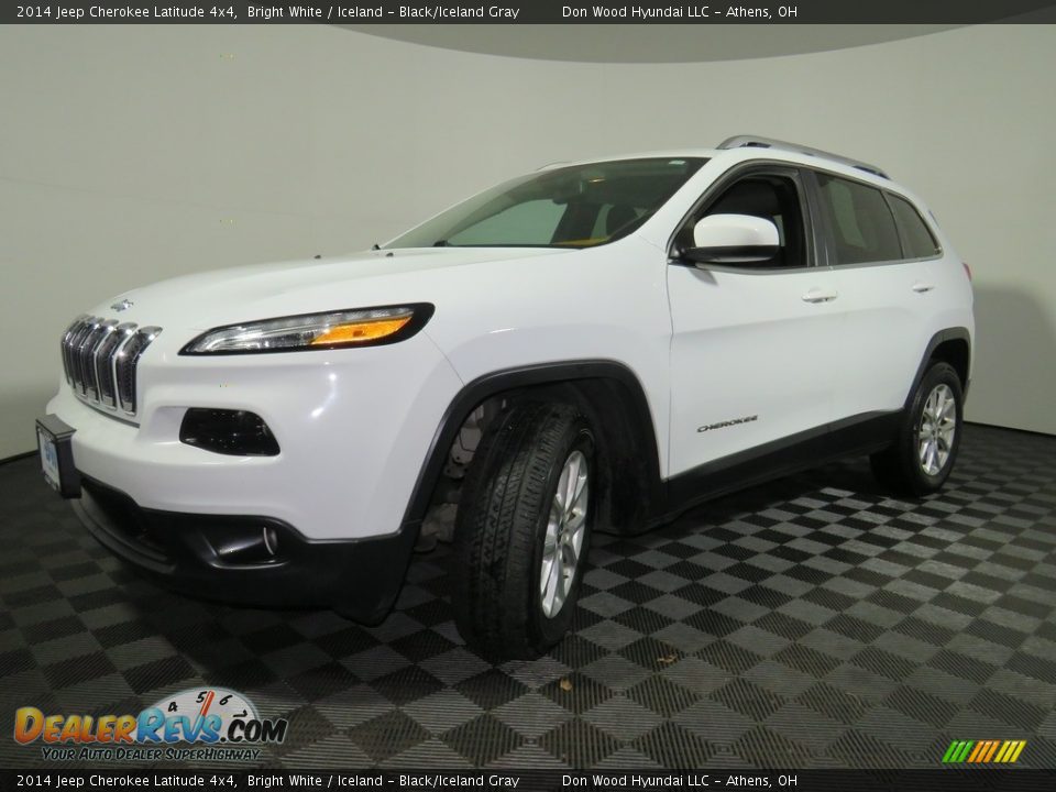 2014 Jeep Cherokee Latitude 4x4 Bright White / Iceland - Black/Iceland Gray Photo #7